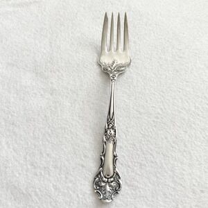 1847‎ Rogers Bros First Love Large Serving Fork Silverplate 7.75" A1